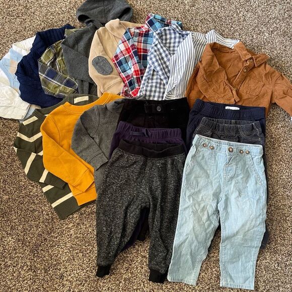 18 month toddler boys long sleeve winter clothing bundle - Picture 1 of 8